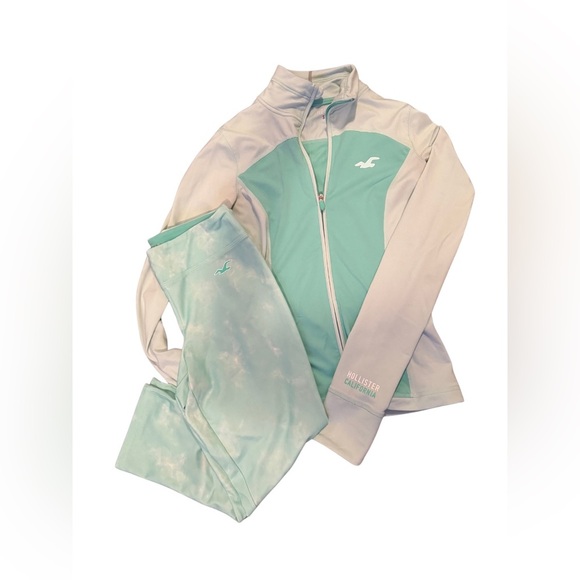 Hollister Sport Full Zip Workout Top Women’s Small and Leggings Medium Bundle - Picture 1 of 10